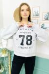 158844 Baskili Sardonlu Sweatshirt